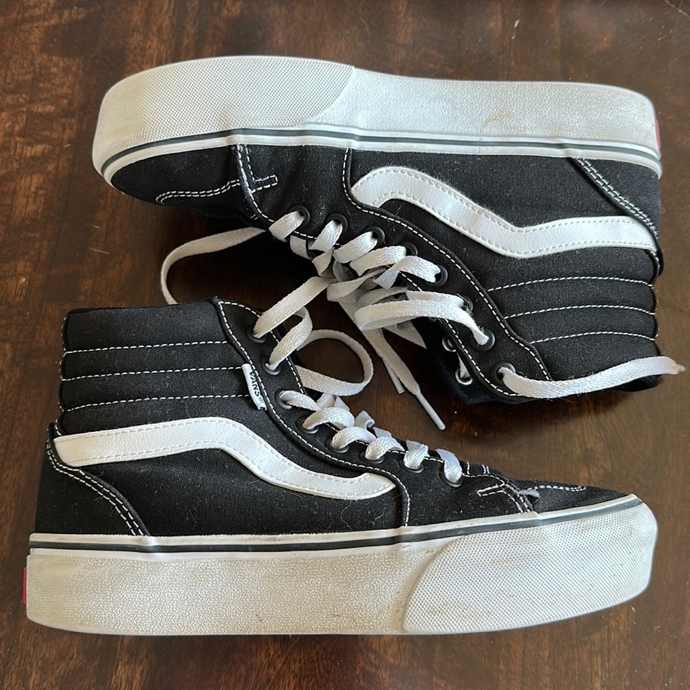 Platform Black Vans Hightop